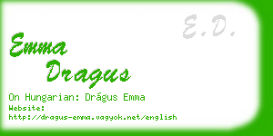 emma dragus business card